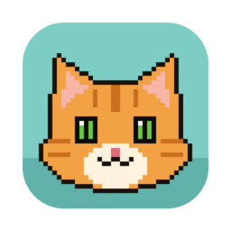 The Catstractions icon: an orange tabby's face